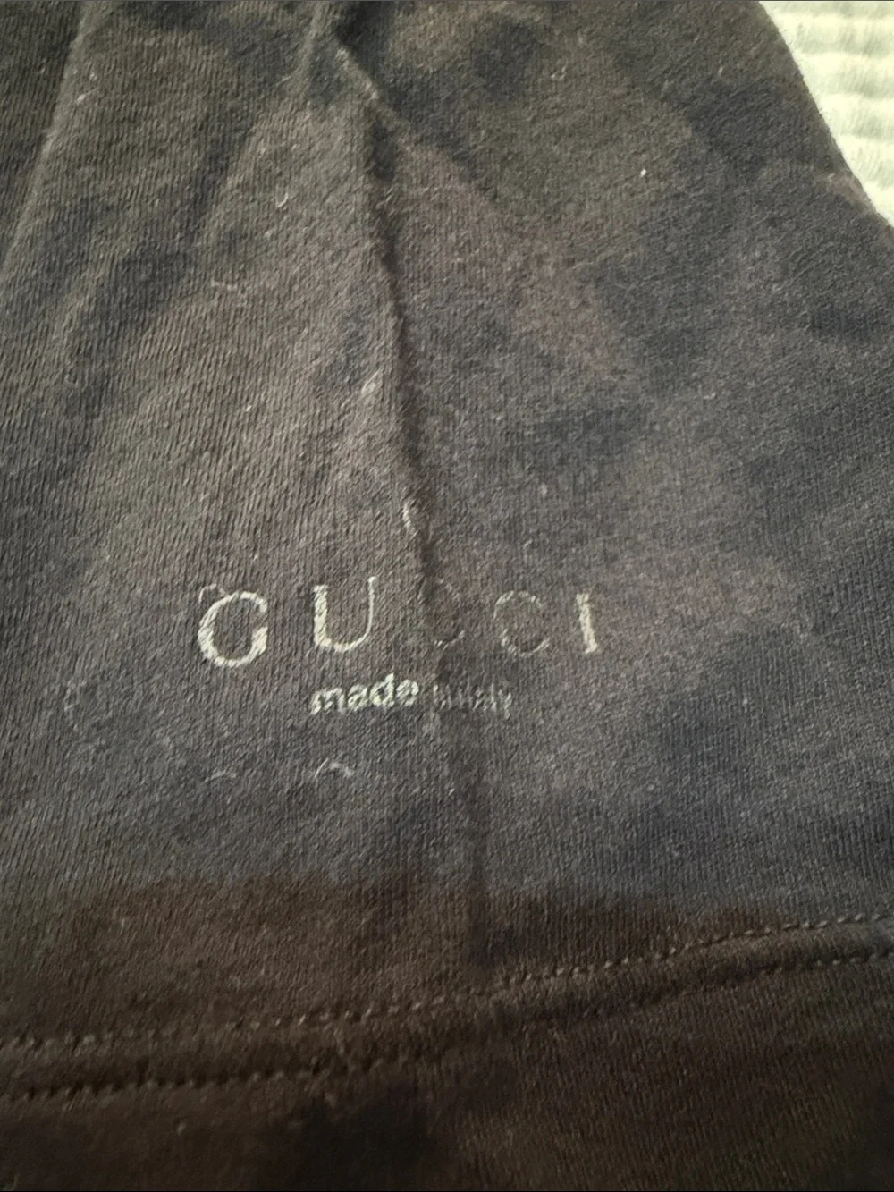 GUCCI Black Short-Sleeve Tee with Patterned Chest Pocket